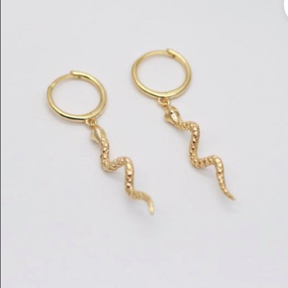 Snake small hoop earrings - Picture 3 of 4